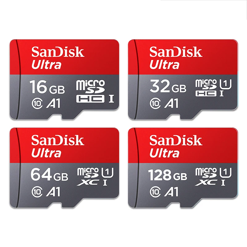  SanDisk 16 ГБ 32 64 Гб 128 200 256 400 флеш-накопитель TF micro SD карты A1 Ultra A2 карта памяти