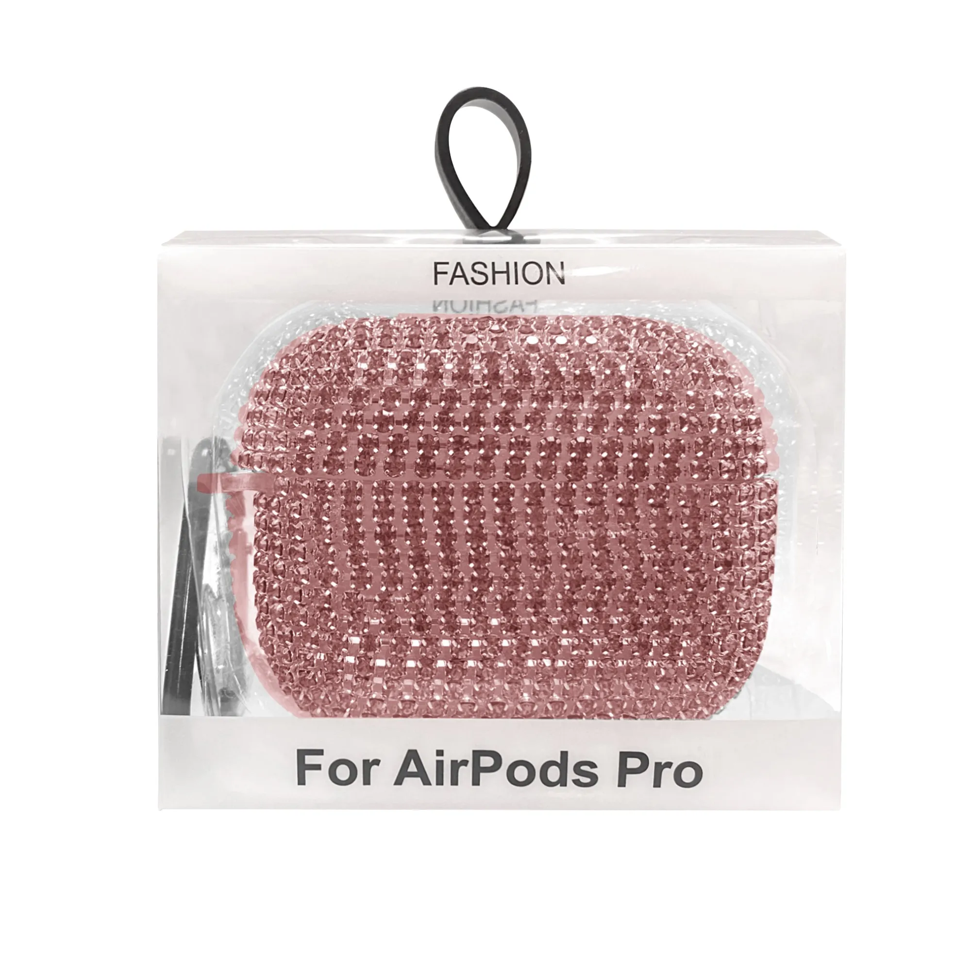  Women Fashion Hot Full Protective Pink Diamonds Shiny Bling Glitter TPU Airpods Case Cover for 3