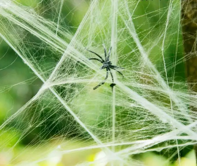 Halloween Stretch Spider Webs Indoor Outdoor Spooky Spider Webbing With Spiders For Halloween Decorations