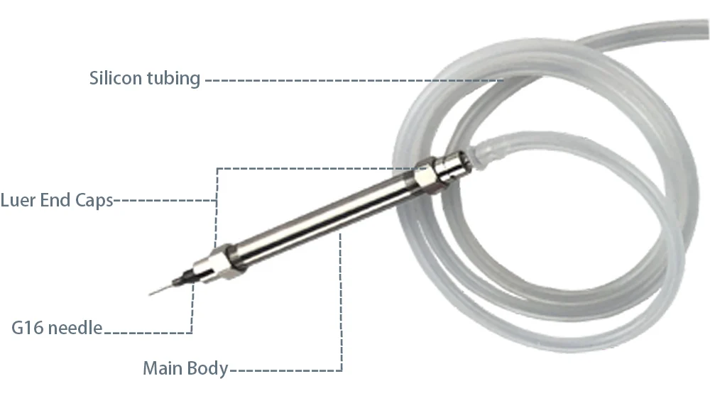 O3 Dentist Tool Stainless Steel Luer Lock Ozone Dental Jet