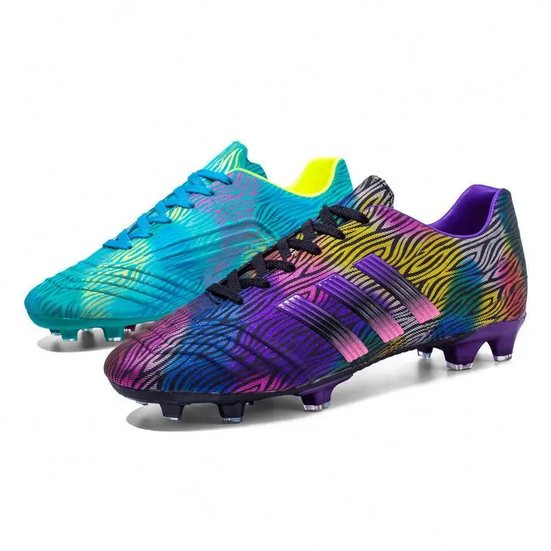 2021 New Outdoor Training Sneakers Soccer Shoe Long Spikes Sport Boots Men Professional Football Shoes