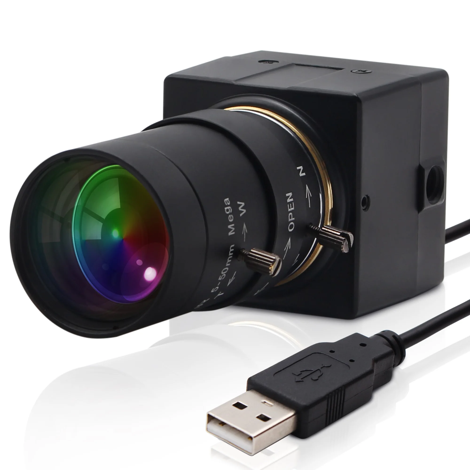 USB-веб-камера ELP Full Hd 1080P варифокальная CMOS OV2710 30fps 60fps 100fps промышленная Usb-видеокамера UVC для ПК компьютера