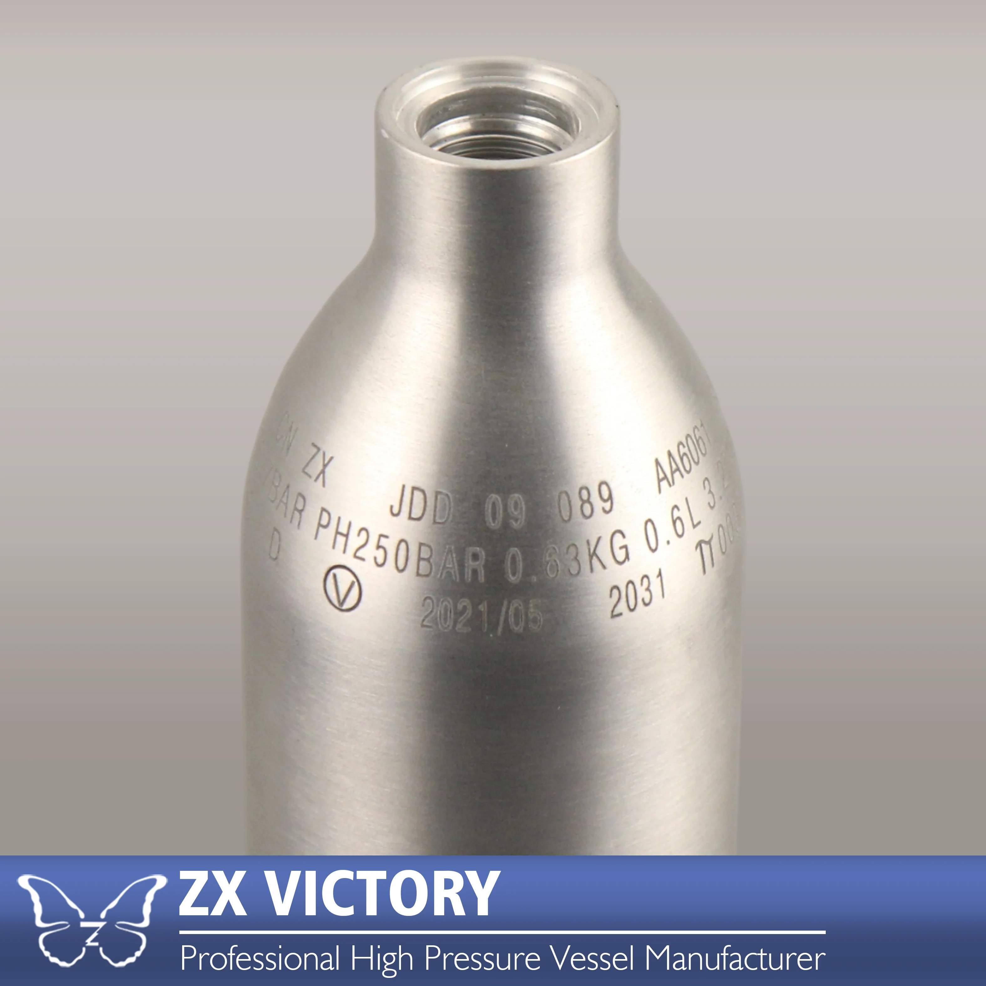 ZX Soda co2 алюминиевая бутылка 0.6l газовый баллон картридж для напитков