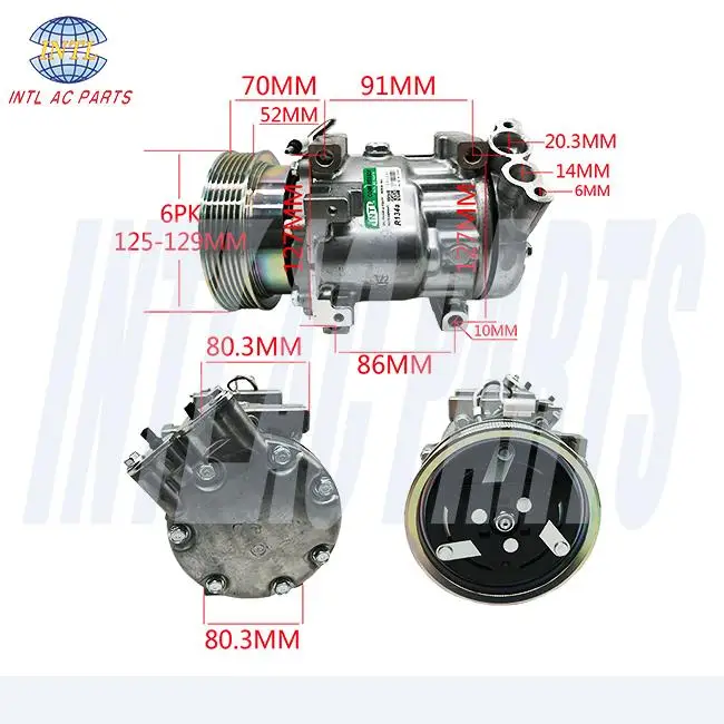 for Sanden 7V16 Auto Ac Compressor For Renault duster 1149 1149F 7700106441