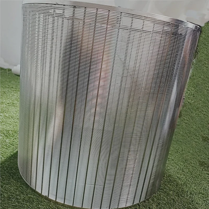 Stainless Steel 304 sludge dewatering wedge wire Trommel screen rotary filter drum