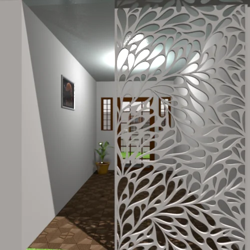 Metal Privacy Screen Laser Cut Decorative Steel Privacy Panel Metal Fencing Hanging Room Divider Partitions Panel Screen