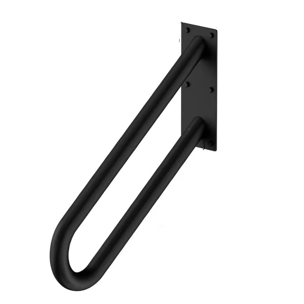 Safety Grab Bar Black Handle and Outdoor Balance Hand Rail Support for Elderly Disabled Villa hotel shopping mall Application