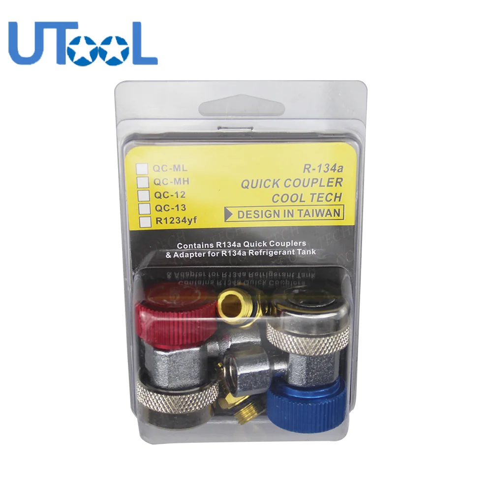 Deluxe Adjustable AC R134a Quick Couplers/Connectors/Adapters for Air-Conditioning