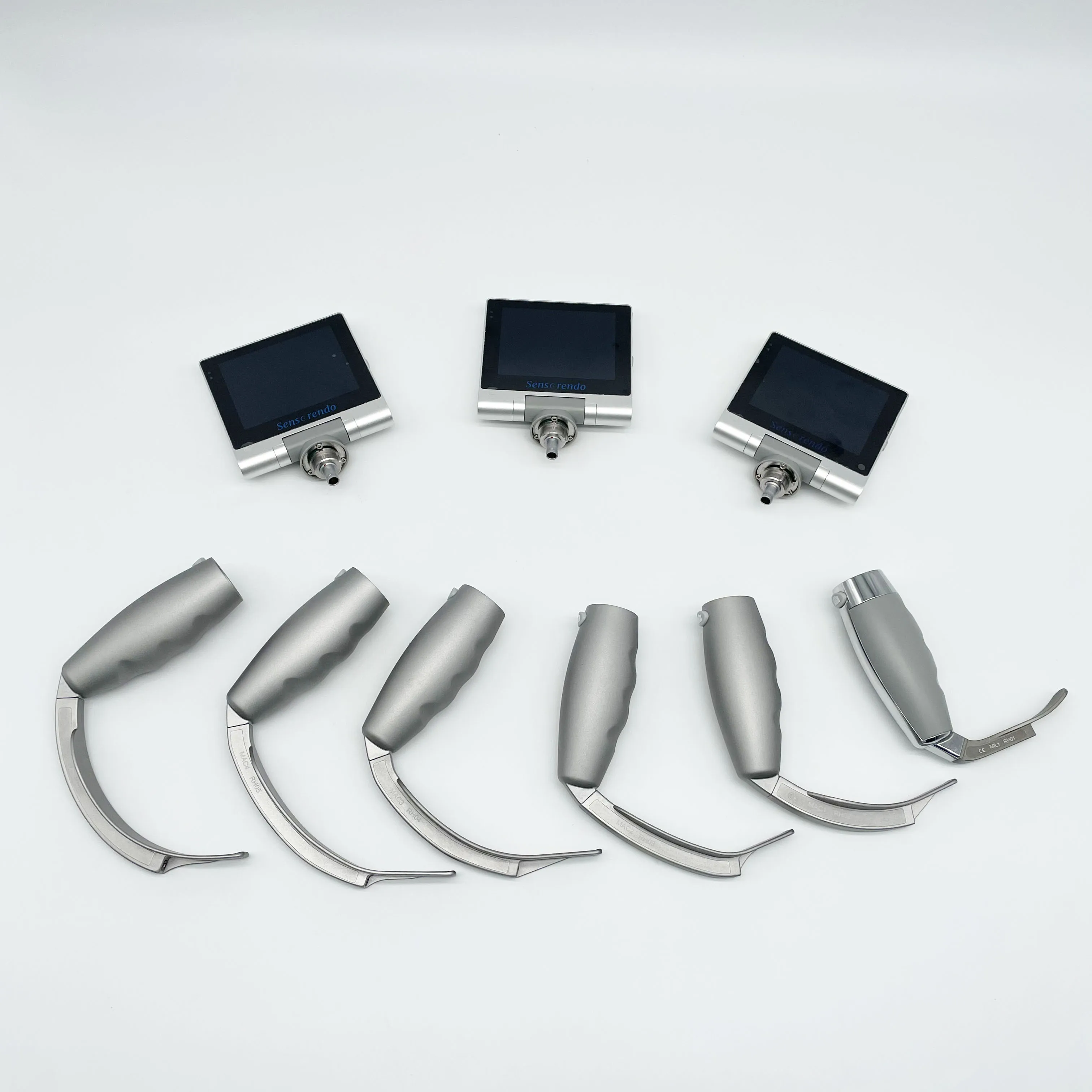 Sensorendo Touchscreen Video Laryngoscope with 6 Reusable blade (MIL1/MAC1/2/3/4/D-BLADE) Waterproof ISO13485/CE
