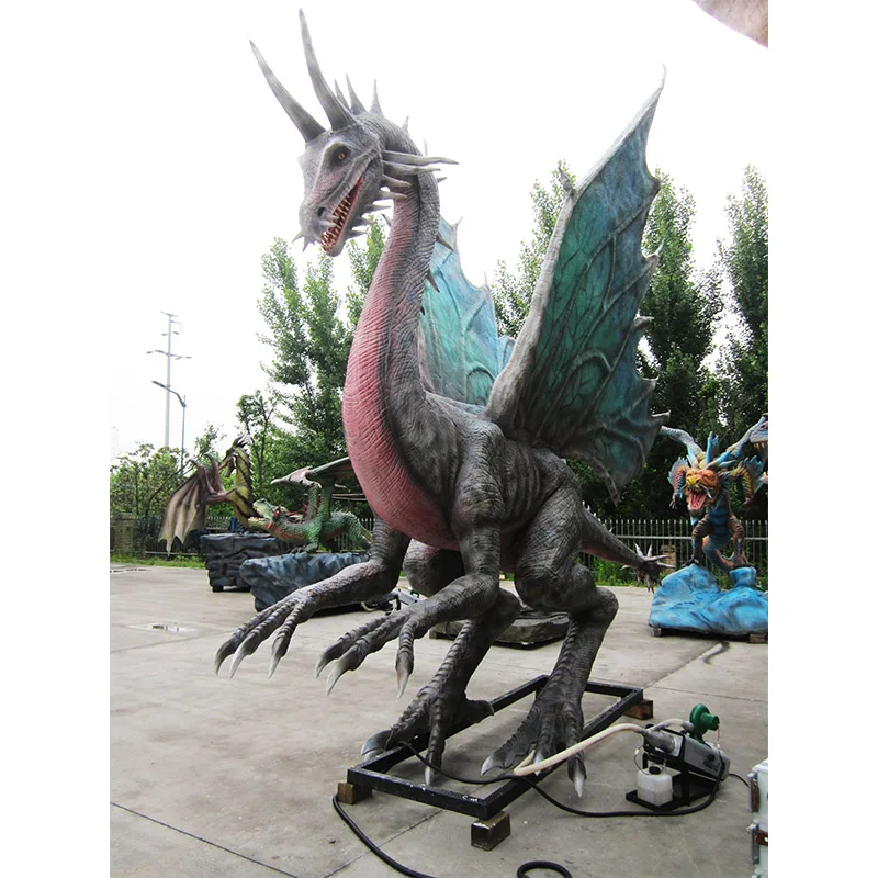 Outdoor Indoor High Simulation Animatronic Dragon Life Size Dragon For Sale