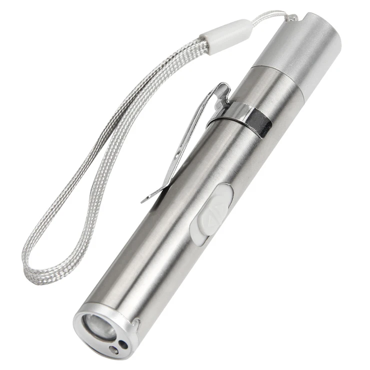 Factory High Quality Hot Selling Medical Ultraviolet White + Laser Pointer Mini 3 in 1 Led Flashlight Pen Light USB Charging