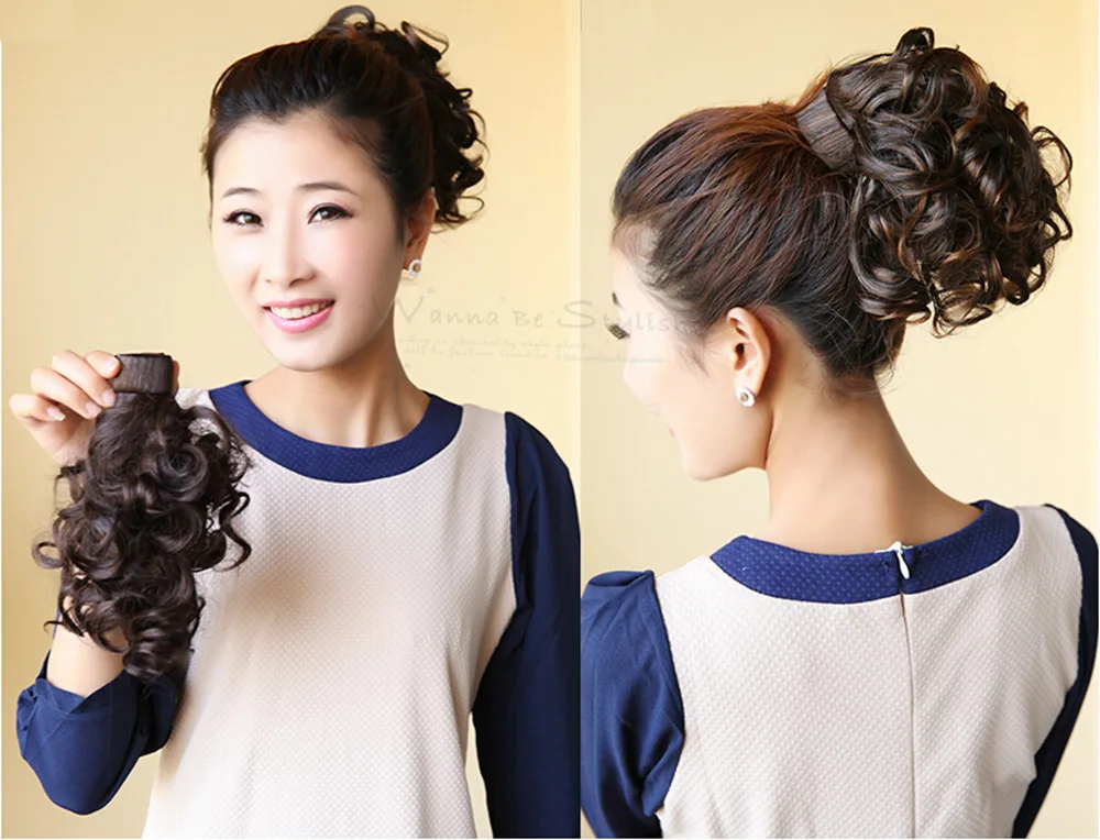 Европейские и американские горячие продажи shrapnel конский хвост удлинение волос Короткие парики по низкой цене Shrapnel конский хвост пушистый