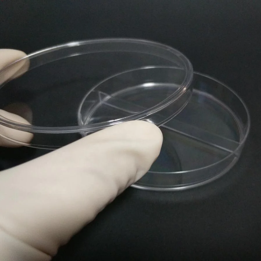 PD-100902 laboratory equipment Lab consumables Sterile 90x15mm Disposable Plastic Petri Dishes with 2 wells