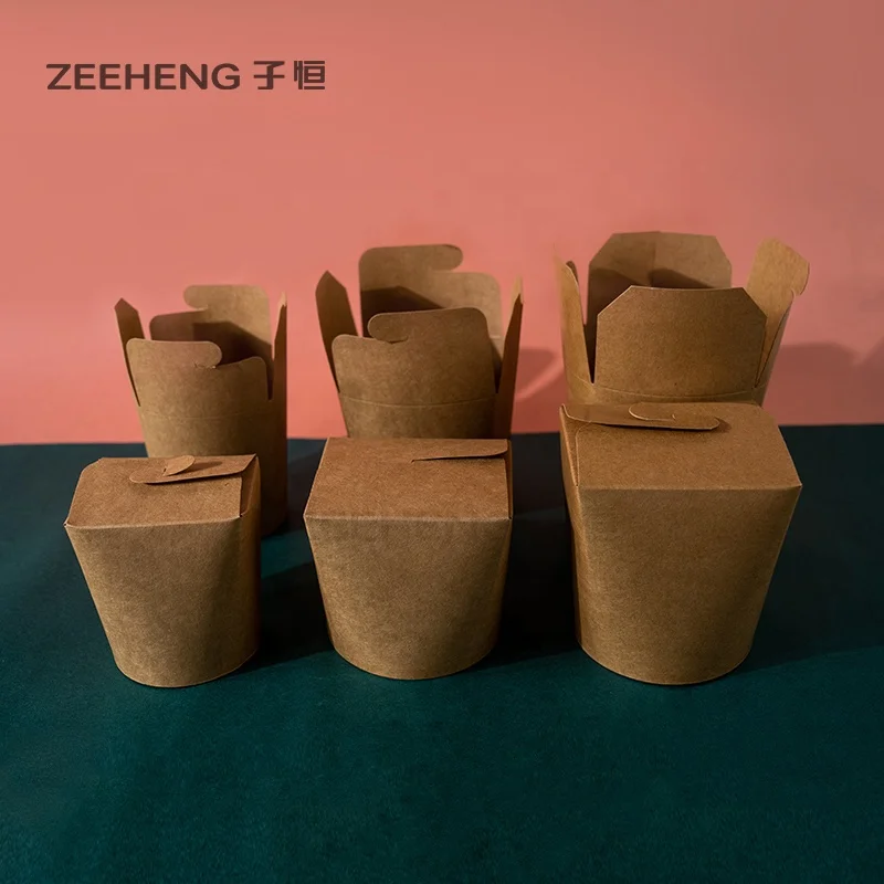 Custom printed cheap special butterfly shaped clasp closed takeaway delivery pasta chicken bucket noodle cup 16oz 26oz 32oz