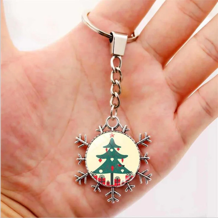 Индивидуальные праздничные подарки, Забавный брелок с изображением снега, цветные брелки с изображением воды и фруктов, акриловые рождественские брелки