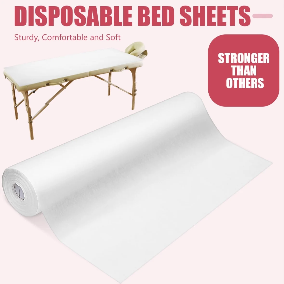 Beauty Salon Disposable  perforated nonwoven Bed Sheet 50pieces one rolls Sales by pack
