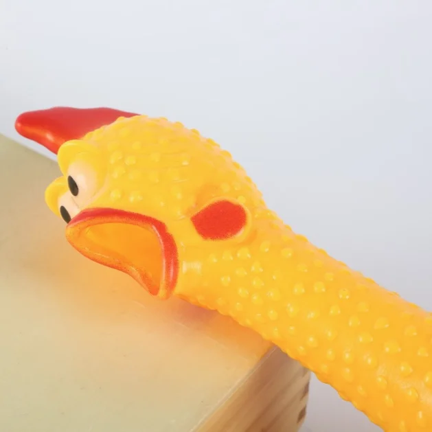 Funny Squeeze Soft Pvc Screaming Sound Chicken Toy Cooing Cock Animal Bathing Toys