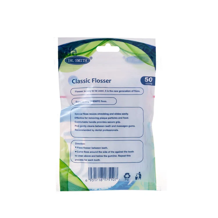 Factory  Selling 50pcs  Individual Silk Dental Floss Pick  floss sticks  Dental Floss cheap dental floss mini dental flosser