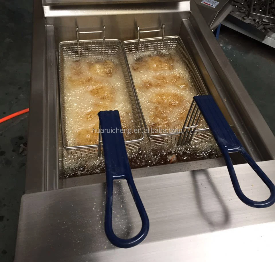 KFC restaurant double baskets gas fried chicken fryer machine