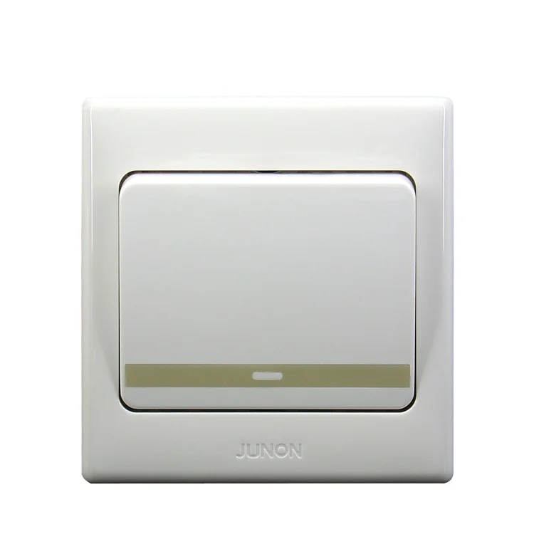 JUNON High Quality Switch Socket Hot Selling Big button 3 Gang 1/2 Way Electric Switch