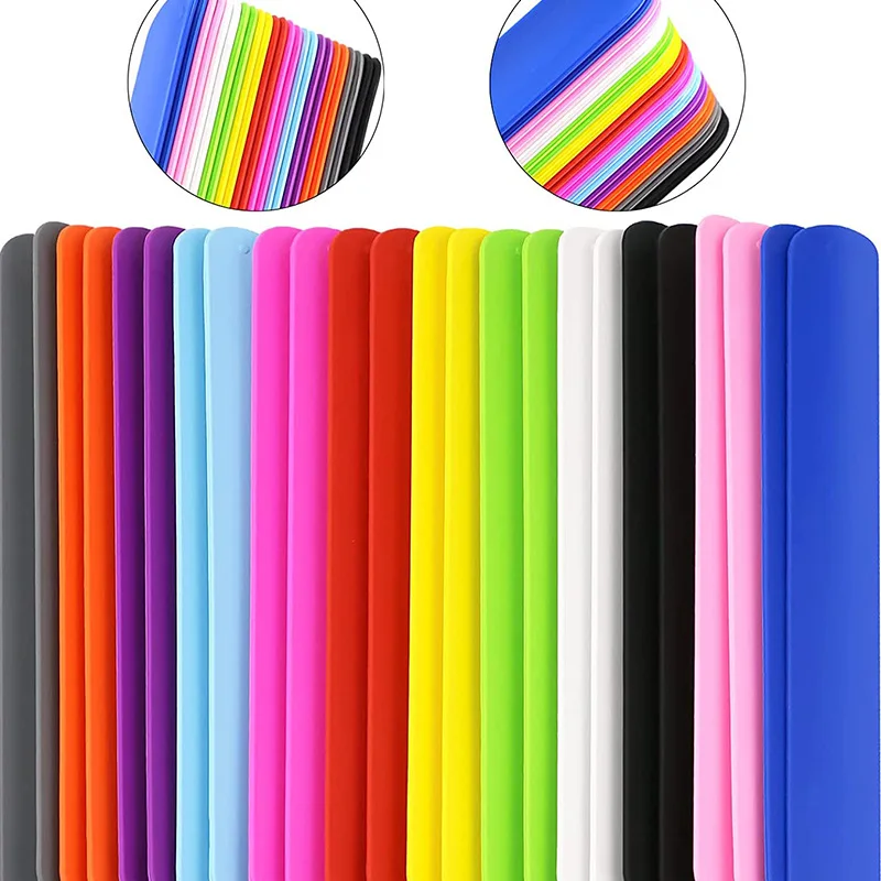 BELLEWORLD OEM Customized logo Cheap Kids Toys Custom Printing Silicone Slap Band Bracelet wristband for gift