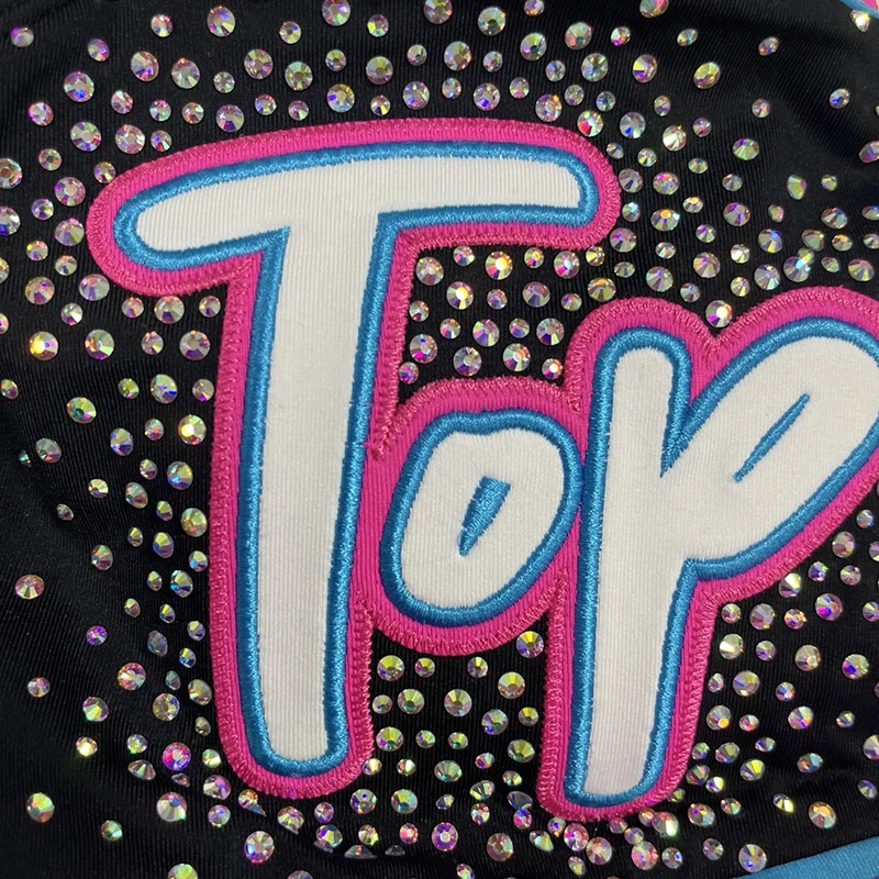 Wholesale Custom Vintage Streetwear Bling Sequins Embroidery Hot Drilling Drop Shoulder Heavyweight t-Shirts