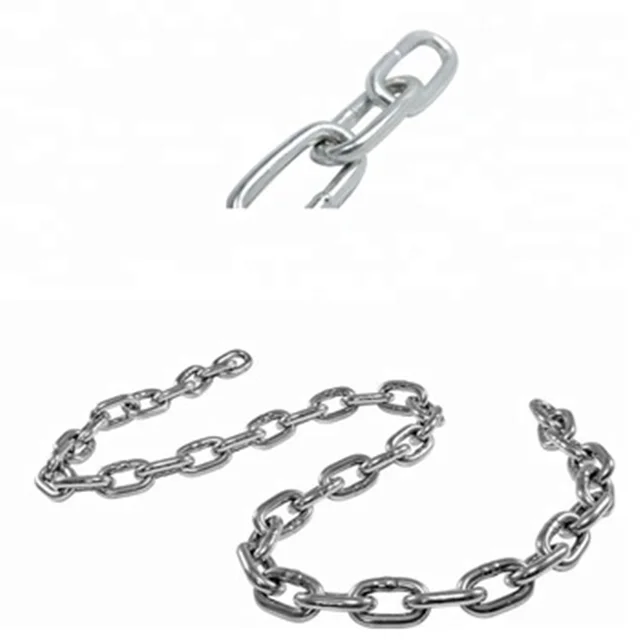 Tianli Manufacturer Supply Proof Coil Chain Galvanized Straight Welded Steel Link Chain DIN 763 764 766 Standard Chain