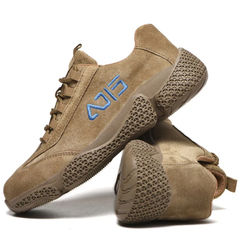 Lightweight Pigskin Leather Labor Protection Shoes Safety Footwear