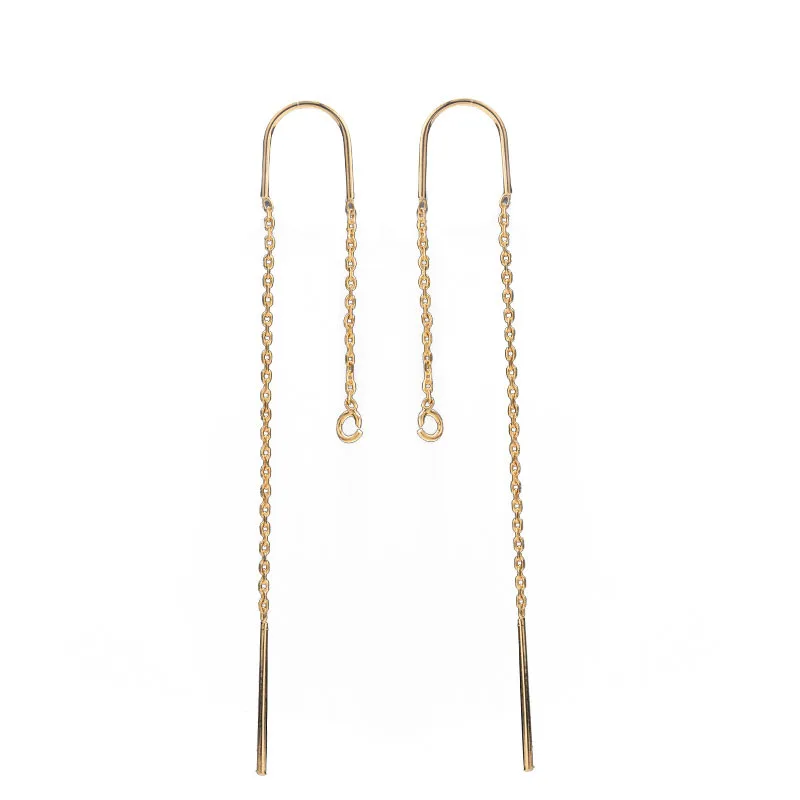 Japan and South Korea design copper chain handmade ear accessories wholesale with ear needle copper chain U-shaped ear wire