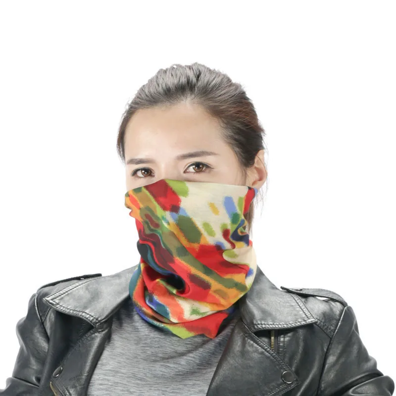 Custom Printing Microfiber Polyester Seamless Tube Bandana Face Sleeve