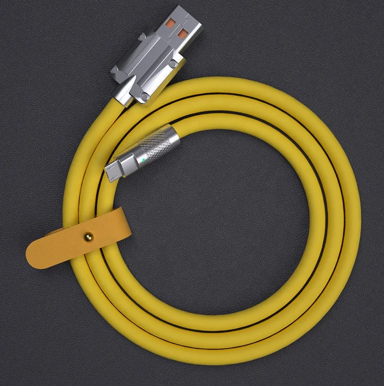 2022 New Ziny Alloy Soft Liquid Silicone Data Cable Hight Speed USB C 6A 120W Max Fast Charging Date Cable 1m Type C for Huawei