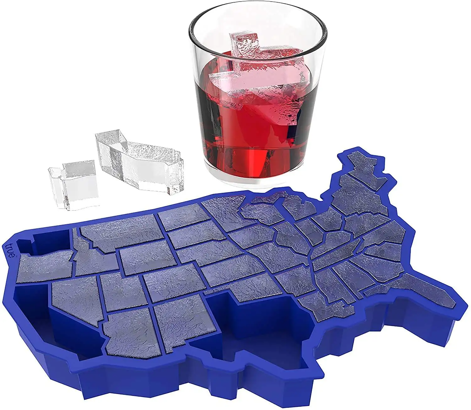 2022 Kitchen Gadgets Reusable BPA Free United States Ice Tray, Cube USA Map Ice Tray Silicone Tube Mold for Whiskey (60843046697)