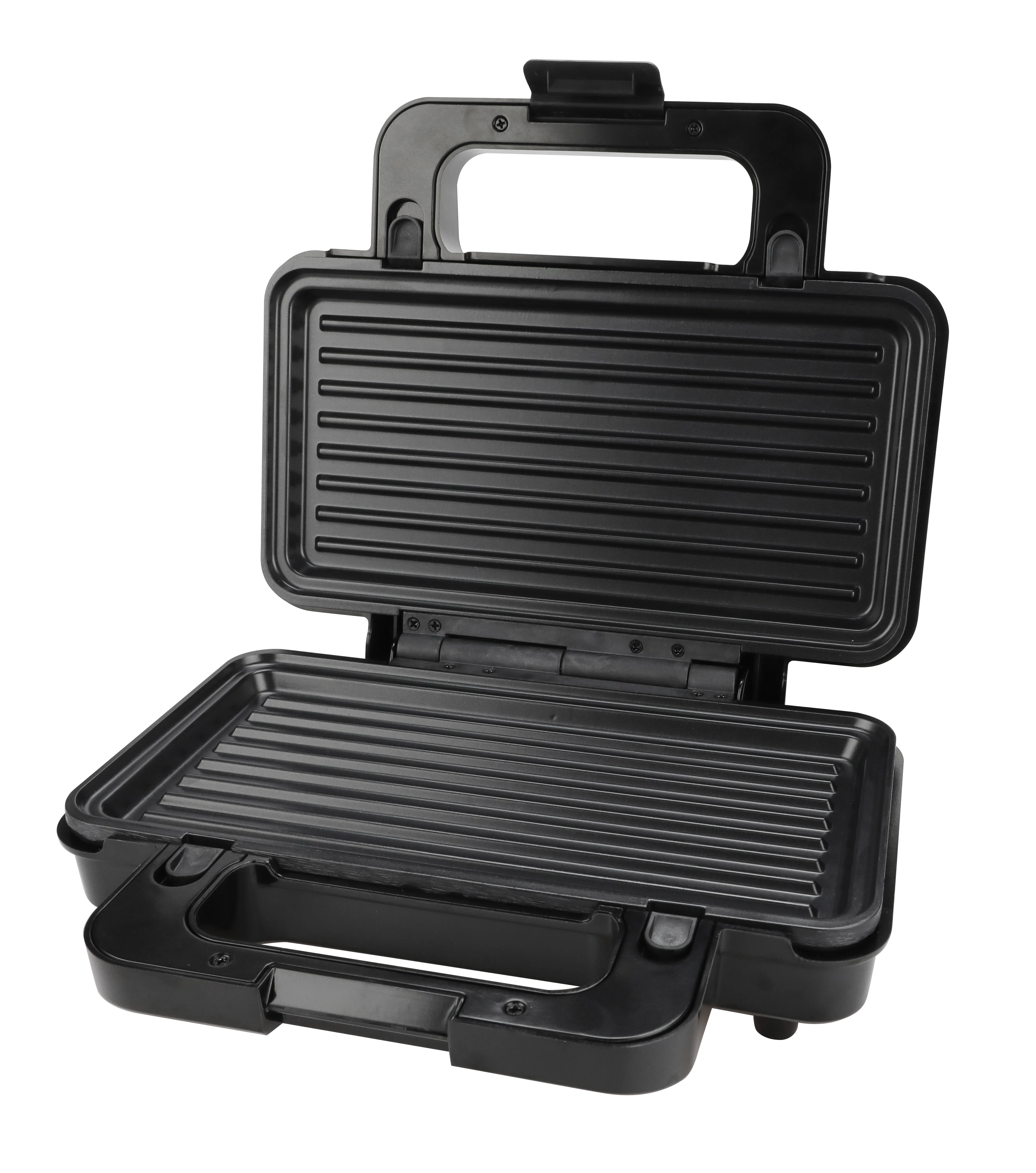 Wholesaler household use 2-slices sandwich, grill, waffle maker 3 in 1 Classic metallic top cover 1000W