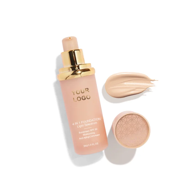 4 In 1 Biomimic foundation with anti aging lightweight matte foundation beauty cosmetics bb foundation cream for black skin