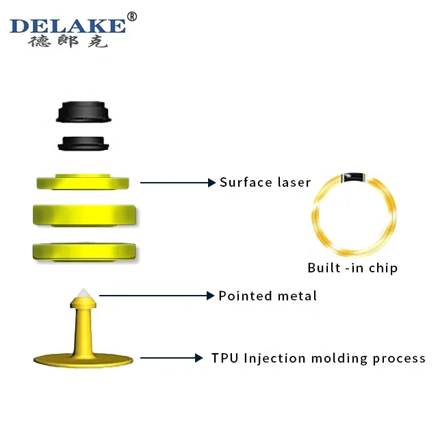 Delake High Quality Custom NFC Ear Tag Solar Power GPS Cattle Ear Tag Tracker For Sheep Cow Goat