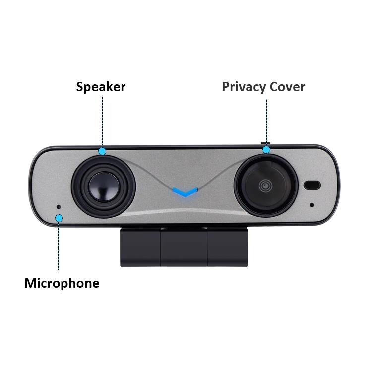 Best 1080p Webcam with Microphone and Speakerphone Mini Soundbar for PC Laptop Monitor with ZOOM TEAMS Skype