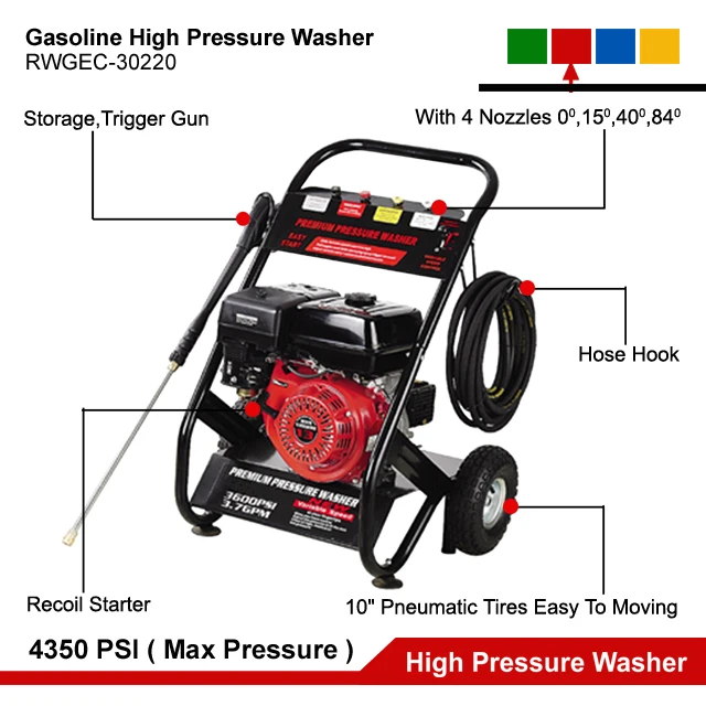 13HP Gasoline Engine High Pressure Cleaner Pump Hot Water Industrial Portable Petrol Pressure Washer Jet Cleaning Machine