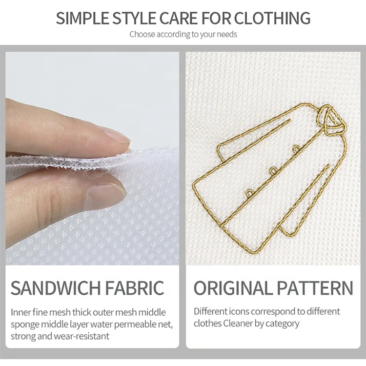 Custom embroidered sandwich net mesh delicate clothes garment washing machine net bag scrubba wash bags