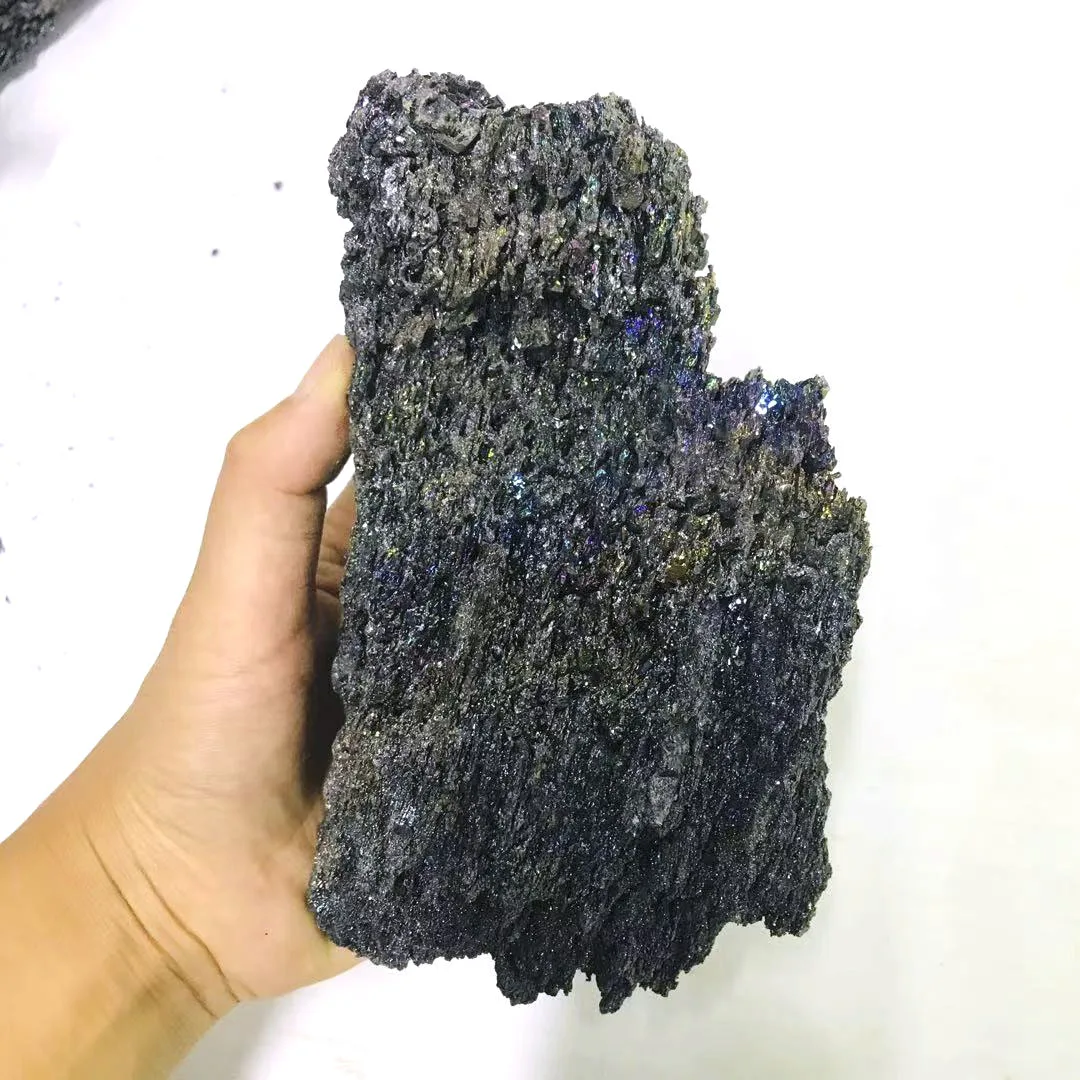 Natural Color Row Minerals Carborundum Crystal Rough Stone Huatang Crystal Souvenir 1 Color Folk Art Polished Model Wholesale
