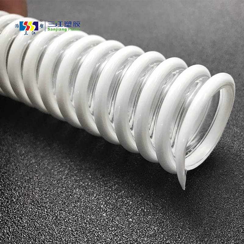 Large Diameter Pipe Flexible Spiral Helix Reinforced Pvc Suction Hoses In Swimming Pool