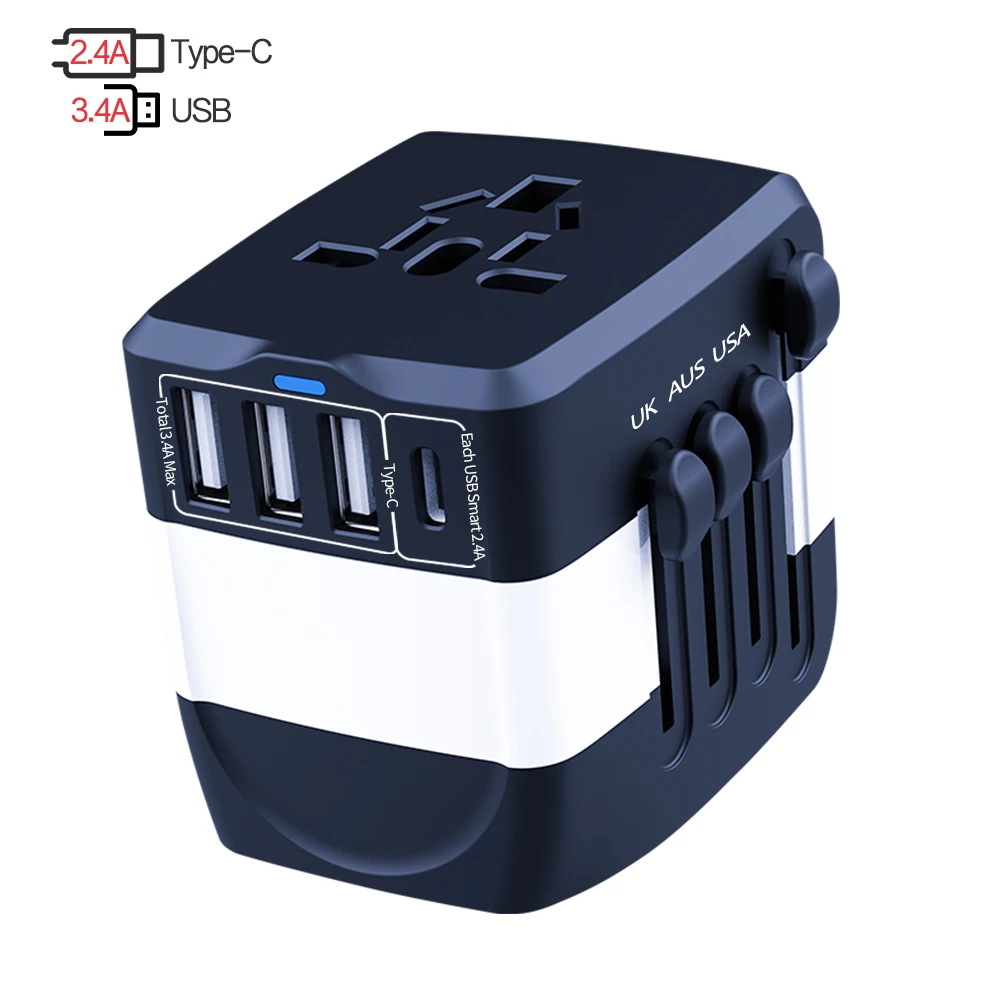 portable AC universal travel adapter usb charger electrical plug socket