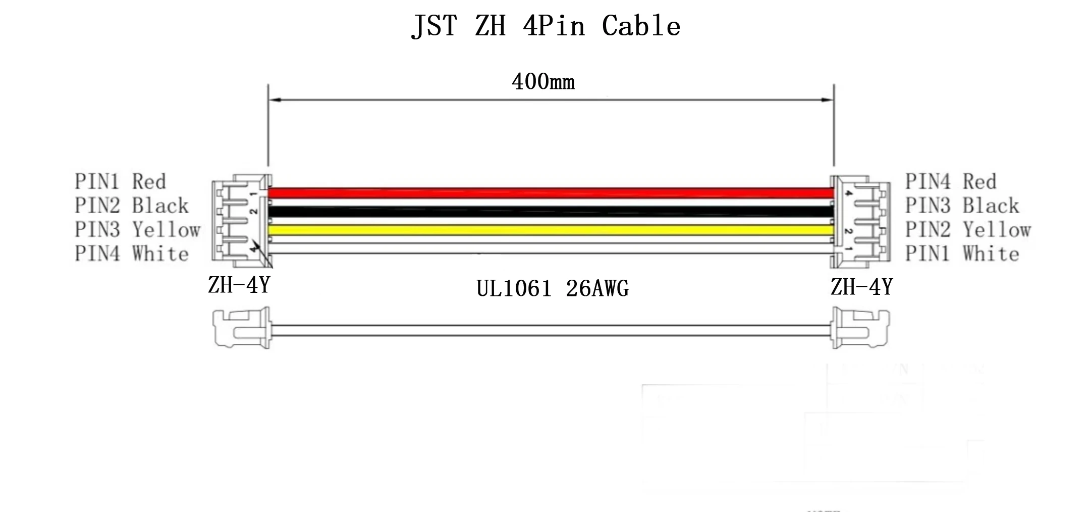 Factory Price Custom JST ZH 4Pin ZH-4Y 1.50mm Connector Wiring Harness Cable Assembly For Electronic