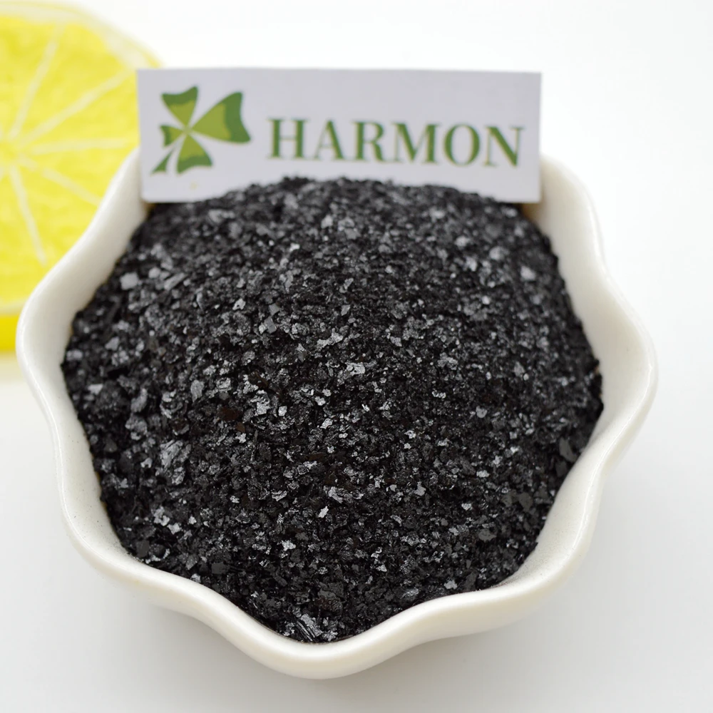 Высокое качество конкурентоспособная цена блестящий гранулированный ГУМАТ калия фульвовая кислота 100% водорастворимые удобрения для