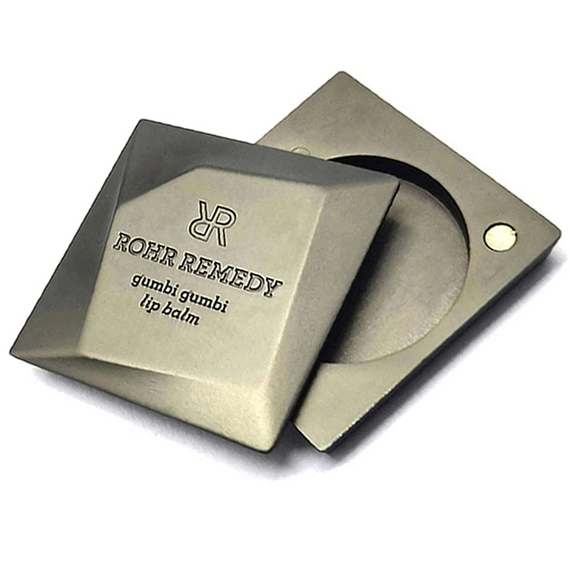 engraved magnet metal tin with lid