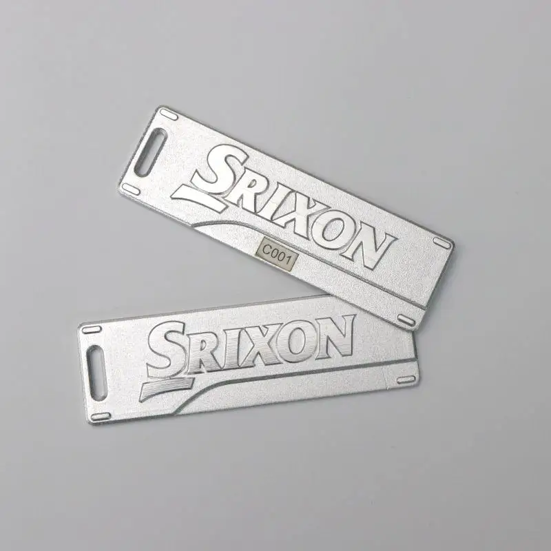 Custom High Quality Matt Surface Brush Aluminium Nameplate Metal Silver Tag For Accessories