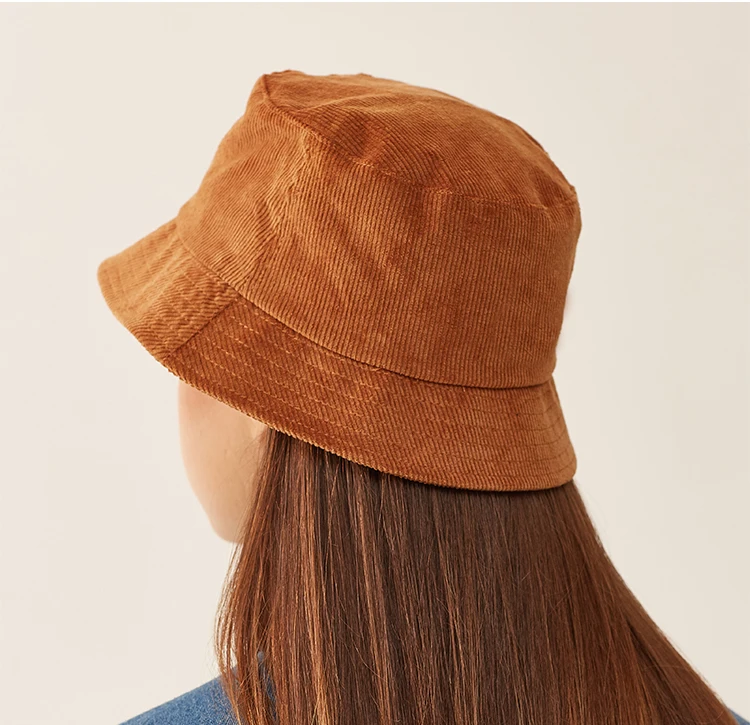 Custom Corduroy Kids Bucket Hat Caps Pink Gorras