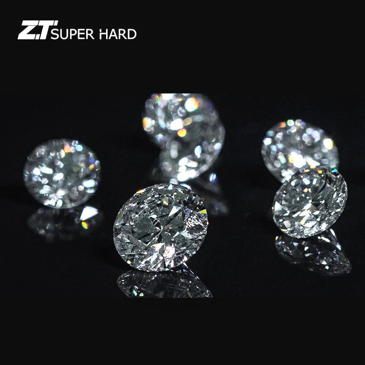 Lower price russian synthetic diamond round cut brilliant polished