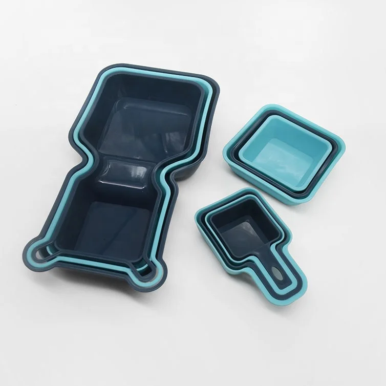 kingforce 10 pieces modular plastic food tray serving set outdoor cooking fast food trays