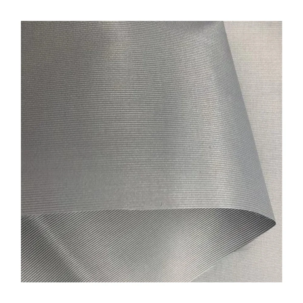 228T High Quality 100% Polyester waterproof ripstop Transverse Striation Gray Taslan Fabric For Woman Bag