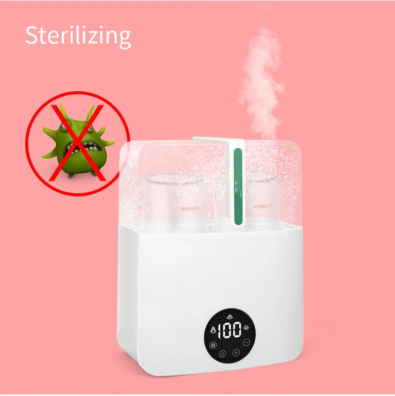 200W Baby Feeder Warmer Double Bottle Electric Milk Bottle Heater with Steam Sterilization